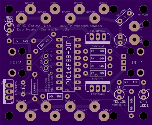 Dew heater Circuit Board