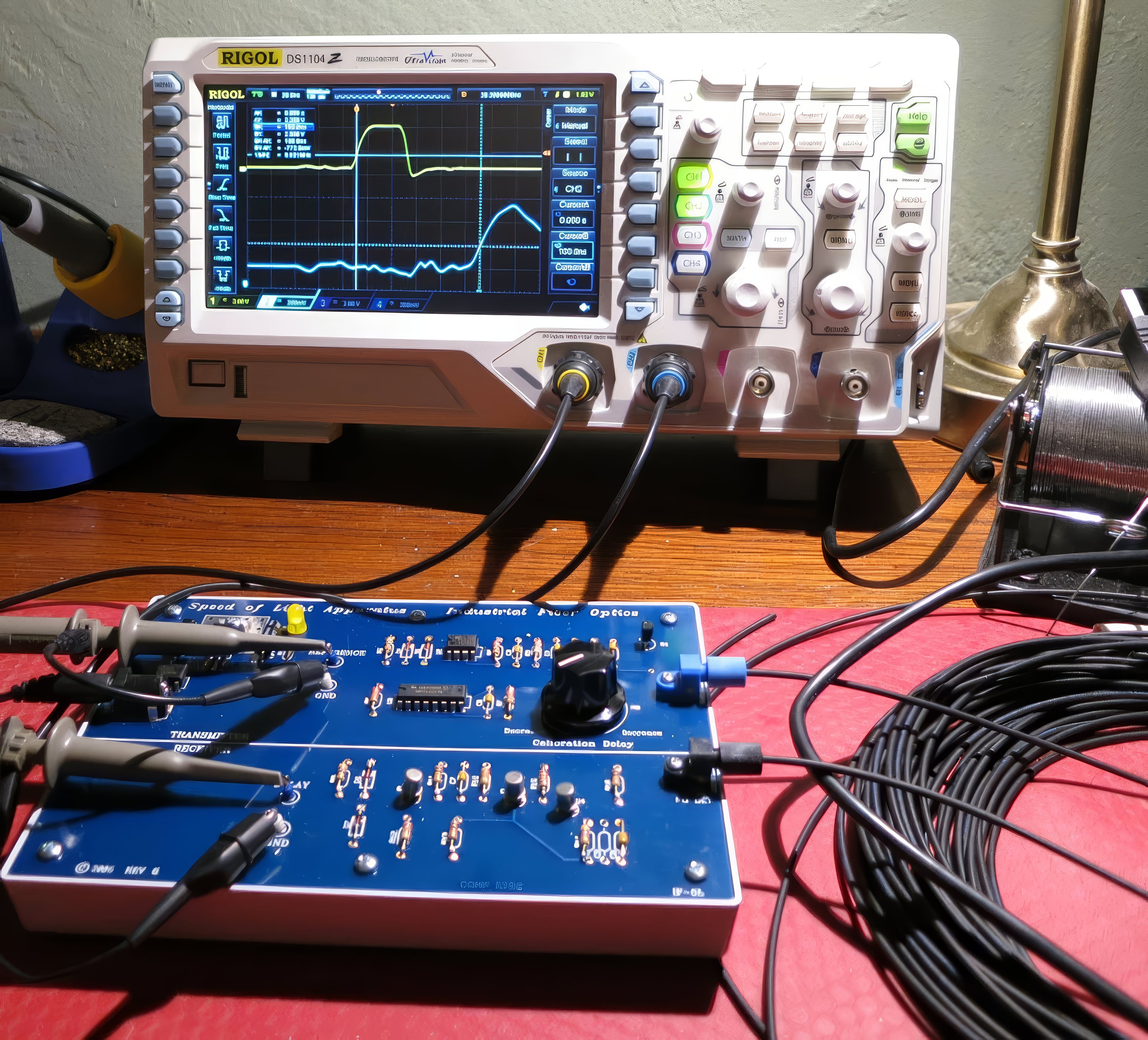 Testing with a 20 meter fiber optic cable